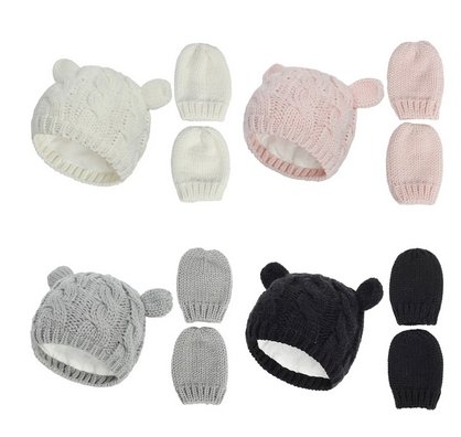 Gorro con Guantes Para Bebés